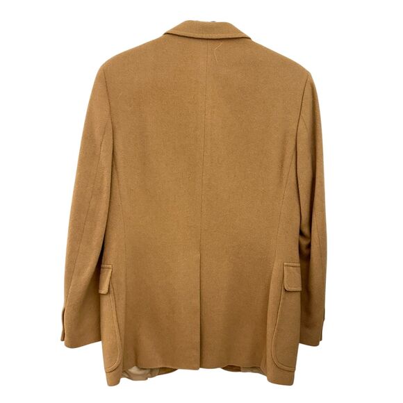 Pebble Beach California Men’s Wool Camel Coat with Wood Buttons Size S - Picture 4 of 7
